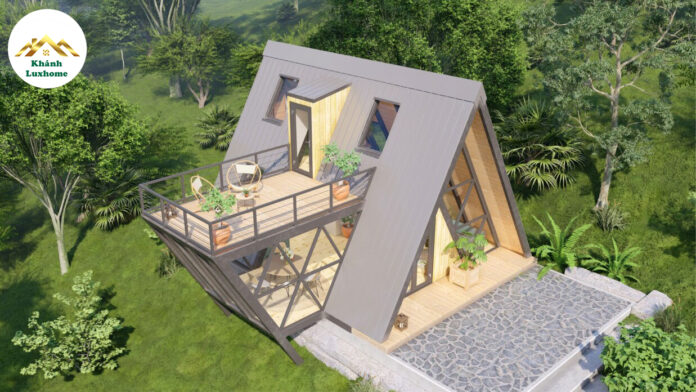 Alternative view of A-frame House Plan - MTD18